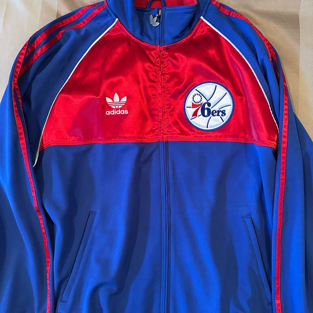 NBA 76ers Blue and Red Jacket